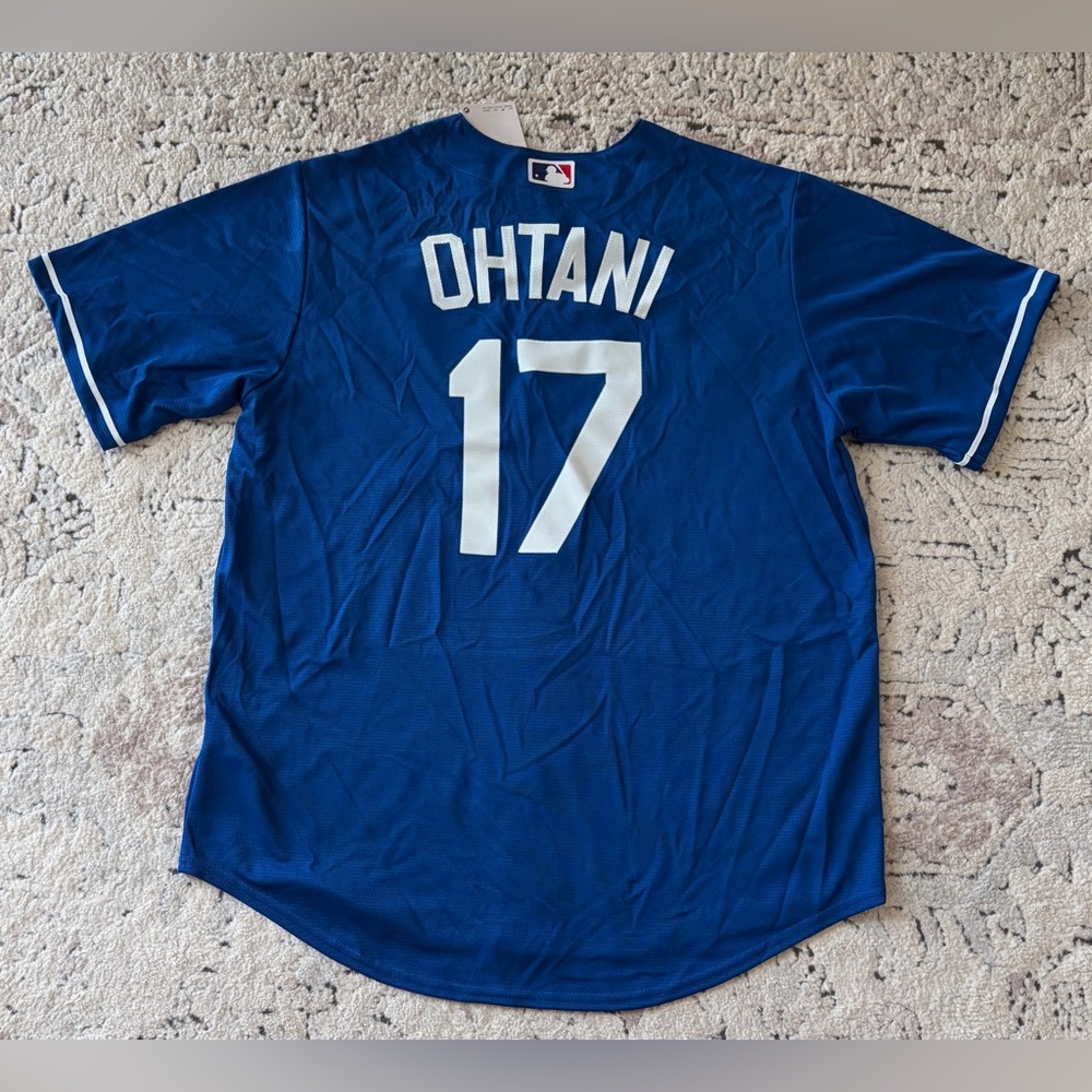 Nike LA Los Angeles Dodgers Shohei Ohtani #17 MLB Baseball Blue Jersey Men’s L - Picture 6 of 7